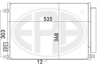 Купить 667008 ERA Радиатор кондиционера Fiat 500 (0.9, 1.0, 1.2, 1.4)