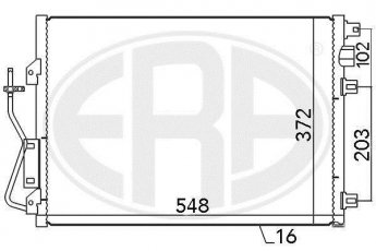 Купити 667038 ERA Радіатор кондиціонера Symbol 1 (1.4, 1.4 16V)