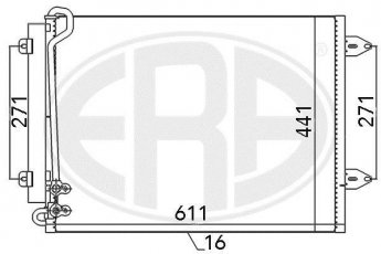 Купити 667044 ERA Радіатор кондиціонера Пассат (Б6, Б7) (1.6, 1.9, 2.0)