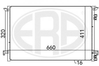 Купити 667012 ERA Радіатор кондиціонера Signum (1.9 CDTI, 2.0 DTI, 2.2 DTI)