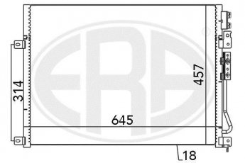Купити 667028 ERA Радіатор кондиціонера Grand Cherokee (3.0, 3.7, 4.7, 5.7, 6.1)