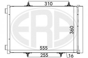 Купити 667025 ERA Радіатор кондиціонера Citroen C3 Picasso (1.0, 1.1, 1.2, 1.4, 1.6)