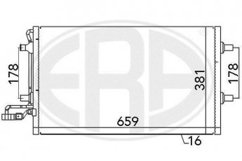 Купити 667027 ERA Радіатор кондиціонера Вольво С40 2 (1.6, 1.8, 2.0)
