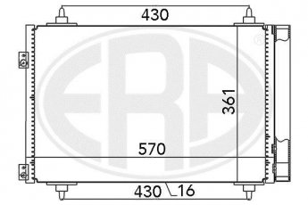 Купить 667013 ERA Радиатор кондиционера Berlingo B9 1.6