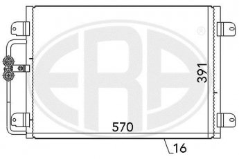 Купить 667143 ERA Радиатор кондиционера Сценик 1 (1.4, 1.6, 1.8, 1.9, 2.0)