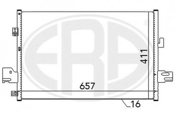 Купити 667114 ERA Радіатор кондиціонера Mitsubishi ASX (1.6, 1.8, 2.0, 2.3)