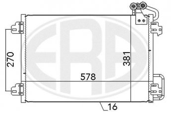 Купить 667127 ERA Радиатор кондиционера Сценик 1 (1.4, 1.6, 1.8, 1.9, 2.0)