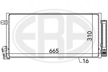 Купить 667136 ERA Радиатор кондиционера Добло 230 (1.3 D Multijet, 1.6 D Multijet, 2.0 D Multijet)