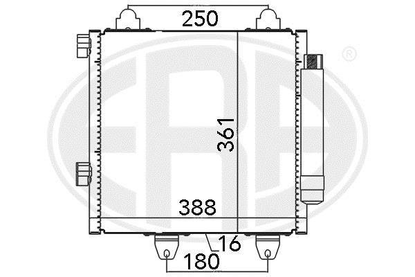 Купити 667022 ERA Радіатор кондиціонера Citroen C1 (1.0, 1.4 HDi)