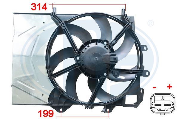 Купити 352043 ERA Вентилятор охолодження C-Elysee (1.2 VTi 72, 1.6 HDI 92, 1.6 VTi 115)