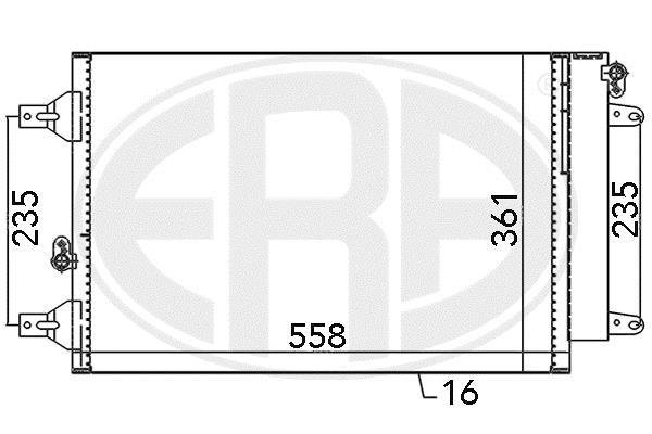 Купити 667059 ERA Радіатор кондиціонера Sharan (1.8, 1.9, 2.0, 2.8)
