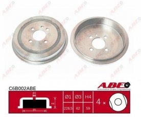 Купить C6B002ABE ABE Тормозной барабан БМВ Е30 (1.6, 1.8, 2.0, 2.4)