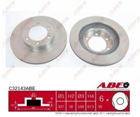 Купить C32143ABE ABE Тормозные диски Land Cruiser 90 (2.7, 3.0, 3.4, 4.0)