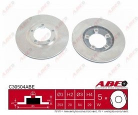 Купить C30504ABE ABE Тормозные диски Н100 (2.4, 2.5 D, 2.5 TD)