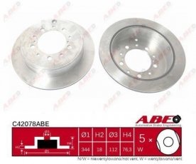 Купить C42078ABE ABE Тормозные диски Lexus LX (, 450, 470, 570) 570