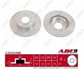 Купить C30322ABE ABE Тормозные диски Hyundai i10 (1.0, 1.1, 1.2)
