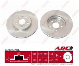 Купить C30023ABE ABE Тормозные диски Astra J (1.2, 1.4, 1.6, 1.7, 2.0)