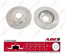 Купить C34033ABE ABE Тормозные диски CR-V (2.0, 2.4)