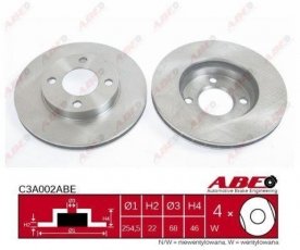 Купить C3A002ABE ABE Тормозные диски Audi 90 (2.0, 2.2, 2.3)
