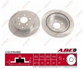 Купити C41039ABE ABE Гальмівні диски Murano (2.5 dCi, 3.5)