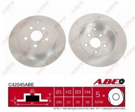 Купить C42045ABE ABE Тормозные диски Avensis T25 (1.6, 1.8, 2.0, 2.4)