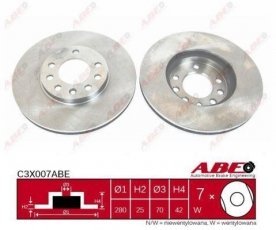 Купити C3X007ABE ABE Гальмівні диски Astra (G, H)