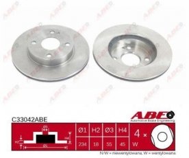 Купить C33042ABE ABE Тормозные диски Mazda 323 (BA, BG) (1.3, 1.6, 1.7, 1.8)
