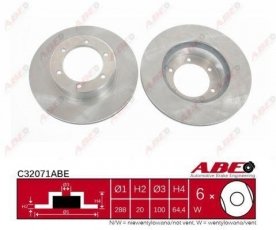 Купить C32071ABE ABE Тормозные диски Hilux (2.2, 2.4, 2.5, 2.8, 3.0)