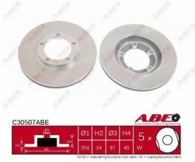 Купить C30507ABE ABE Тормозные диски Хёндай Н1 (2.4, 2.5, 2.6)