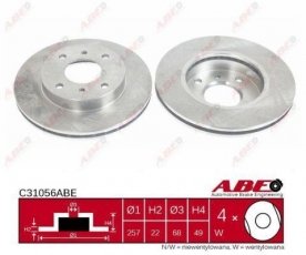 Купить C31056ABE ABE Тормозные диски Almera (1.5, 1.5 XL, 1.5 dCi)