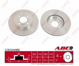 Купити C30324ABE ABE Гальмівні диски Hyundai i20 (1.1, 1.2, 1.4, 1.6)