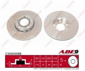 Купить C3A004ABE ABE Тормозные диски Audi 100 (1.8, 2.1, 2.2, 2.3, 2.5)