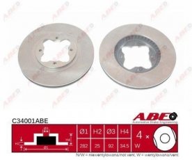 Купить C34001ABE ABE Тормозные диски Accord (2.0, 2.2)