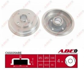 Купить C6G020ABE ABE Тормозной барабан Focus 1 (1.4, 1.6, 1.8, 2.0)