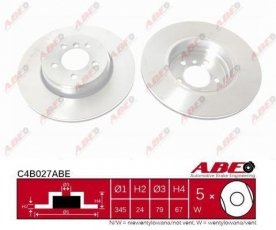 Купить C4B027ABE ABE Тормозные диски BMW E65 (E65, E66) (3.9, 4.4, 4.8, 6.0)