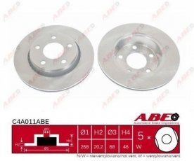 Купить C4A011ABE ABE Тормозные диски Ауди 100 (1.8, 2.2, 2.3)