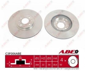 Купити C3F006ABE ABE Гальмівні диски Punto (1.8 130 HGT, 1.9 JTD)