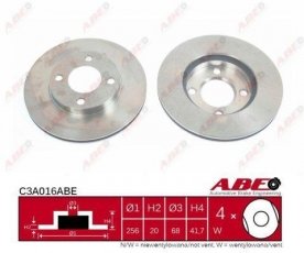 Купить C3A016ABE ABE Тормозные диски Audi 90 (1.6, 2.0, 2.2)
