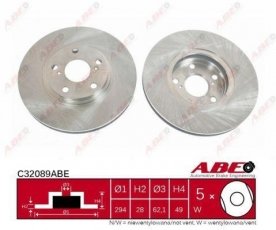 Купить C32089ABE ABE Тормозные диски Lexus RX (300, 300 AWD)