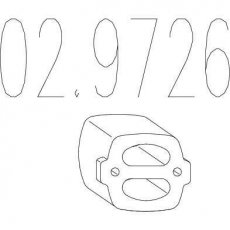 Купити 02.9726 MTS Гумки глушника Peugeot 207 (1.4, 1.6)
