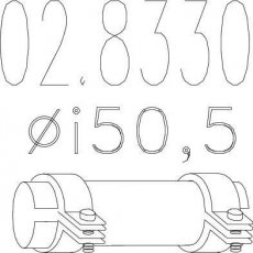 Купити 02.8330 MTS Кріплення глушника Passat (B3, B4) (1.6, 1.8, 1.9 D)