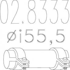 Купити 02.8333 MTS Кріплення глушника Passat (B3, B4) (1.9, 2.0)