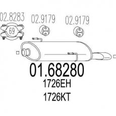 Купить 01.68280 MTS Глушитель Peugeot 206 (1.4 HDi eco 70, 1.6 HDi 110, 2.0 HDI 90)
