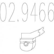 Купить 02.9466 MTS Резинки глушителя Peugeot 307 (1.6, 2.0)