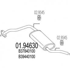 Купити 01.94630 MTS Глушник Mazda 323 (BA, BJ) (1.3 16V, 1.4, 1.5 16V)