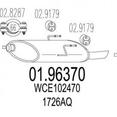 Купити 01.96370 MTS Глушник Peugeot 406 (2.0, 2.0 16V, 2.0 16V HPi)