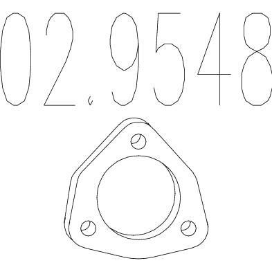 Купить 02.9548 MTS Прокладки глушителя Audi A4 (B5, B6) (1.6, 1.8, 2.0)