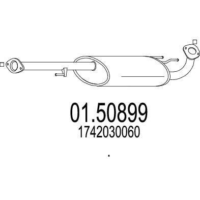 Купити 01.50899 MTS Середній глушник Land Cruiser 3.0 D-4D