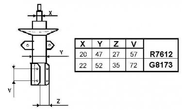 Амортизатор G8173 MONROE – двухтрубный газовый фото 2