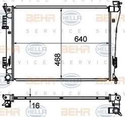 Купити 8MK 376 735-251 Behr Hella Радіатор охолодження двигуна Hyundai i40 (1.6 GDI, 2.0 GDI)